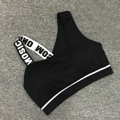 New Letter Cut Out Sports Bra Women Fitness Yoga Push up  Gym Padded Sports Top Athletic Sexy  Workout Running Clothing P165 - V.I.P Digital Presence