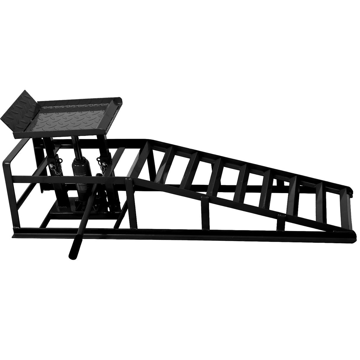 Car truck service ramp lift, garage car lift hydraulic ramp black 5-ton, maintenance frame lift (2 packs) black - V.I.P Digital Presence