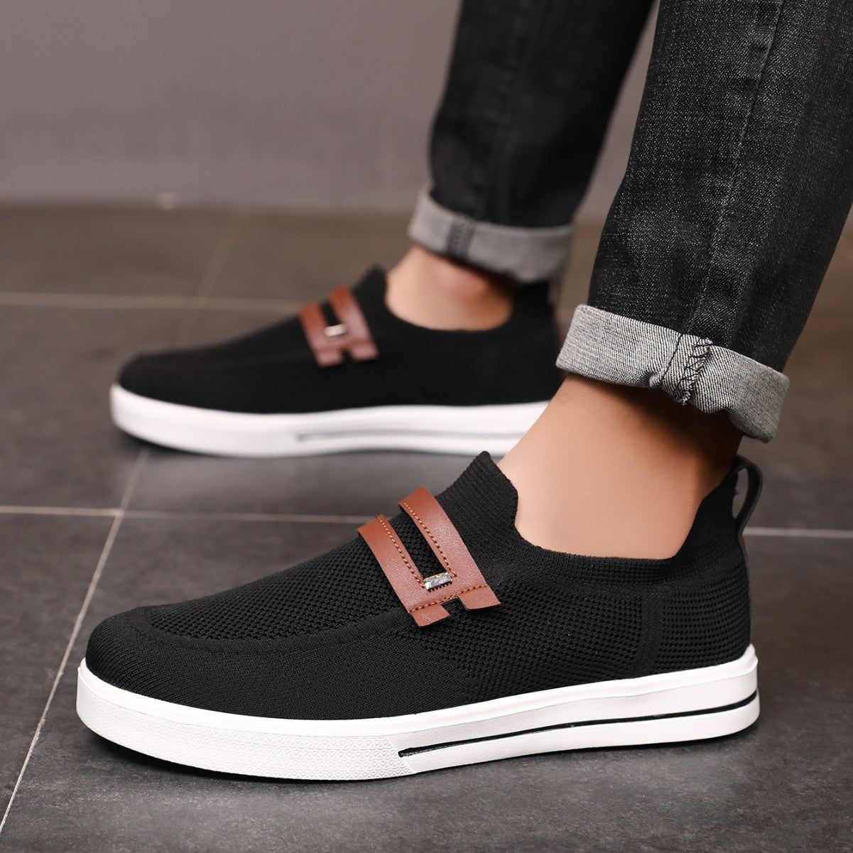 Soft elastic mesh shoes sports shoes lightweight business men's shoes - V.I.P Digital Presence