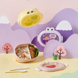 Cute little frog portable microwaveable lunch box with compartments fruit box lunch box - V.I.P Digital Presence