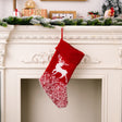 Christmas decoration products, knitted velvet, Christmas socks, snowflake red gift socks, gift bags - V.I.P Digital Presence