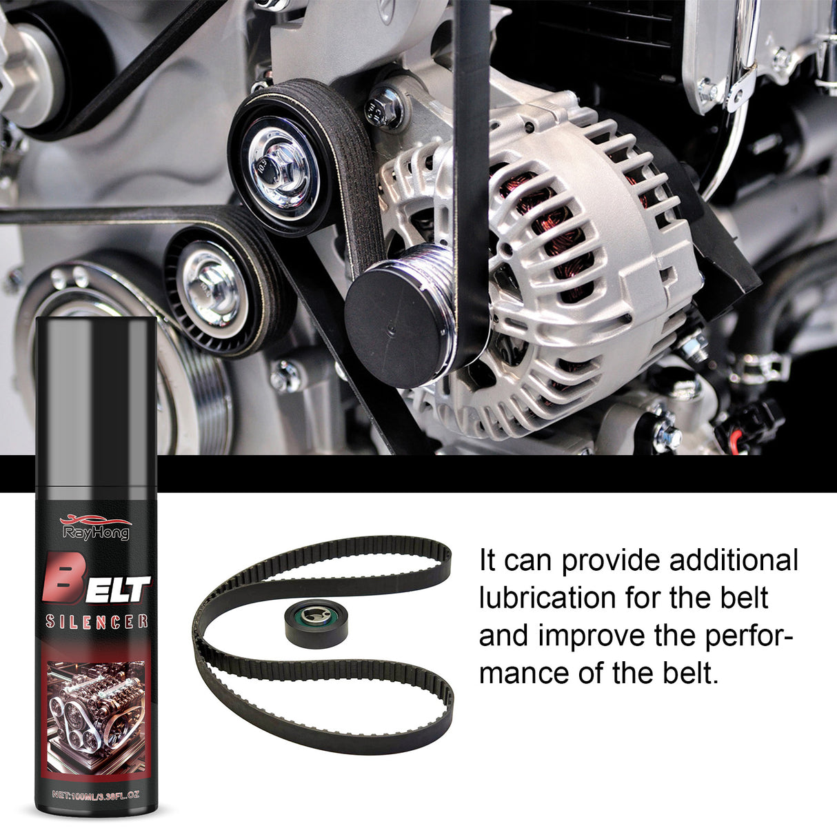 Belt Silencer, Automobile Belt Abnormal Noise Aging Rubber Strip Protection And Maintenance Agent - V.I.P Digital Presence