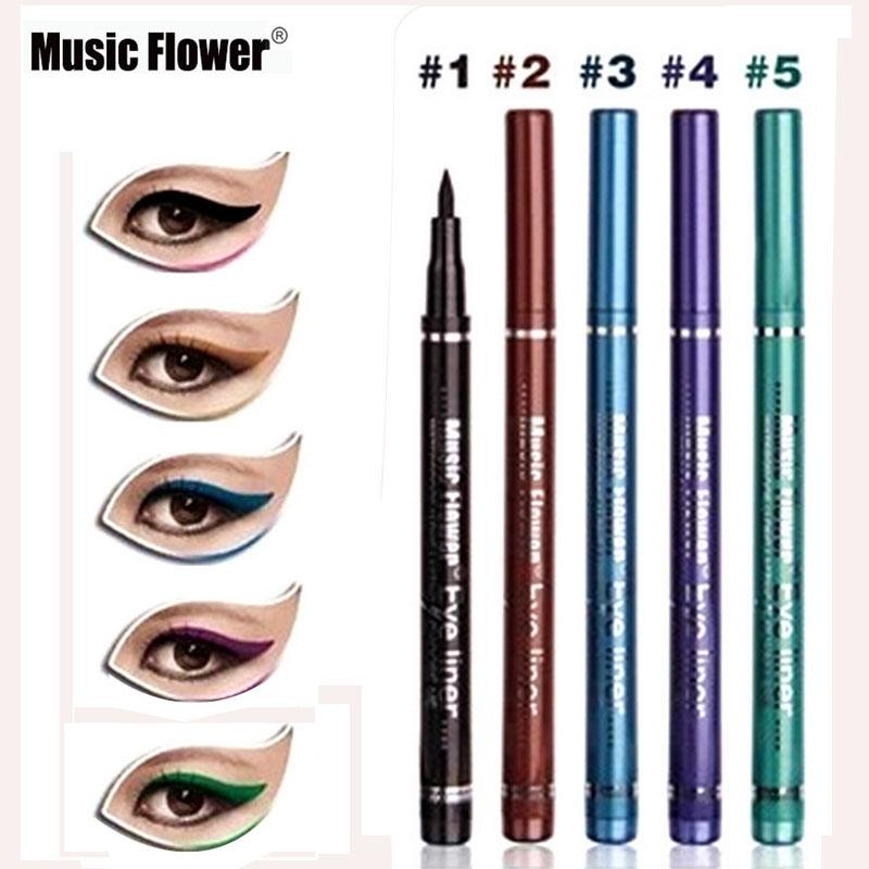 Music Flower New Makeup Cosmetic Black Eyeliner Waterproof Eye Liner Pencil Shadow KAJAL Gel Eyeliner Make up Smokey Eye - V.I.P Digital Presence