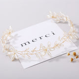 Handmade pearl twisted bead headwear wedding dress bride's hair accessories - V.I.P Digital Presence