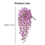 Purple hanging artificial flowers, vines for wedding arch, home, garden, party, autumn decor, fake eucalyptus, plant decor, 2 pc - V.I.P Digital Presence