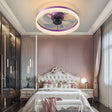 Ceiling Fans with Lights Dimmable LED Embedded installation of thin modern ceiling fans(Purple) - V.I.P Digital Presence