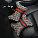 1 pair Luxury Linen material car headrest pillow Unisex Breathable Auto Neck Rest Headrest Cushion Pillows 4 seasons Universal - V.I.P Digital Presence