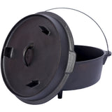 Cast iron Dutch oven with lid, outdoor camping deep pot, used for camping, cooking, barbecue and leg rest, 4.5 quarts - V.I.P Digital Presence