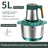 Electric Meat Grinders, 5L Food Processor, Stainless Steel Multifunctional Vegetable Slicer, Kitchen Chopper & Mixer - V.I.P Digital Presence