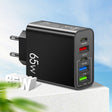 Standard PD65W mobile phone charger 4A type-c PD+3USB multi port European, American, English travel charging head - V.I.P Digital Presence