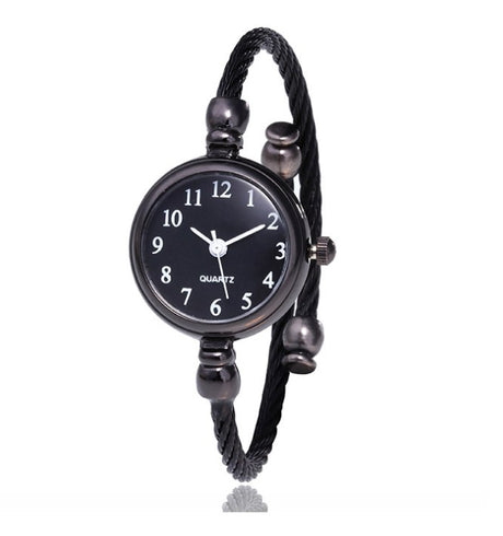 Women's Watches Bracelet Style Opening Simple Retro Art Fashion Watches Women's Fashion Quartz Watch Relogio Feminino（black belt） - V.I.P Digital Presence