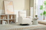 JiaDa Upholstered Swivel Glider.Flannel fabric.Rocking Chair for Nursery in Beige.Modern Style One Left Bag - V.I.P Digital Presence