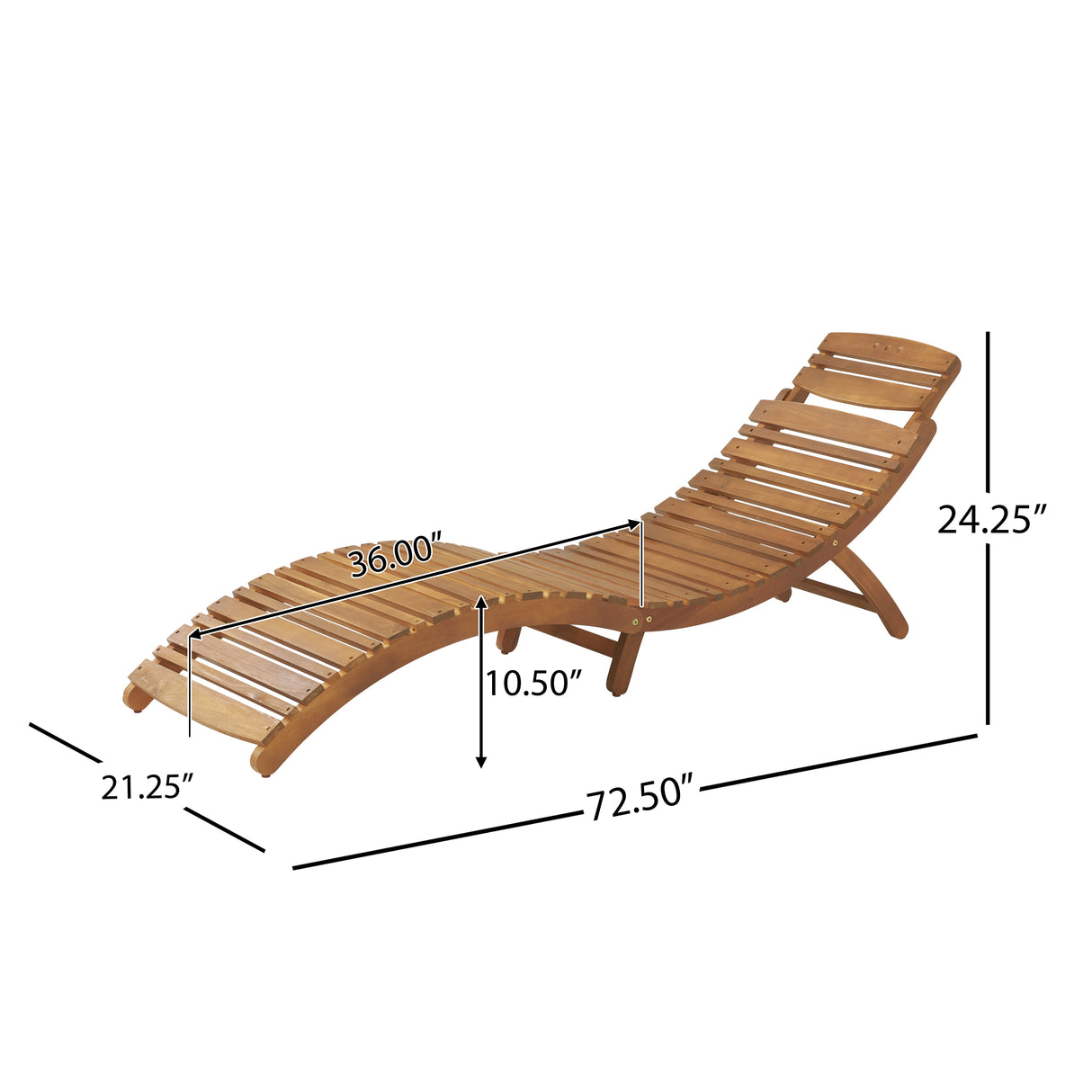 LAHAINA WOOD FOLDABLE CHAISE LOUNGE - V.I.P Digital Presence