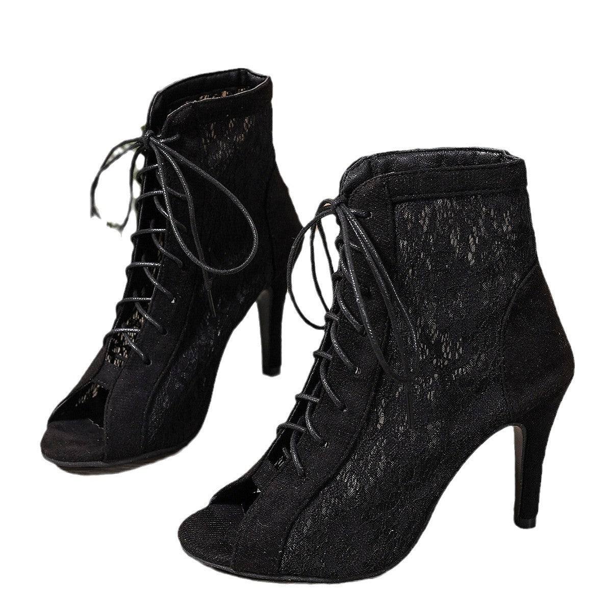 Sandals hollowed out shoes front strap with fish mouth ultra-high slim heel high-heeled cool boots - V.I.P Digital Presence