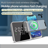 15W Mobile Phone Stand Wireless Charging Clock Alarm Clock Wireless Charging Temperature Gauge Wireless Charging - V.I.P Digital Presence