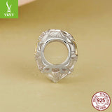 Silver Charm Ginkgo Leaf Splicing Love DIY Bracelet Beads Loose Beads Romantic Autumn Leaves s925 Pure Silver Beads - V.I.P Digital Presence