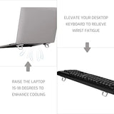 Mini Foldable Laptop Stand, Portable Computer Keyboard , Self-Adhesive Invisible Notebook Stand and Keyboard Lift for Desk - V.I.P Digital Presence