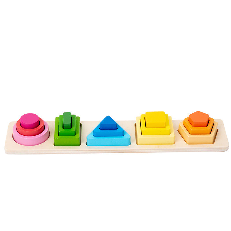 Geometric shape column matching assembly for children's enlightenment, boys and girls' early education puzzle toys, building blocks