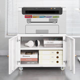 Office furniture Copier Cabinet white mobile pedestal file Printer Stand - V.I.P Digital Presence