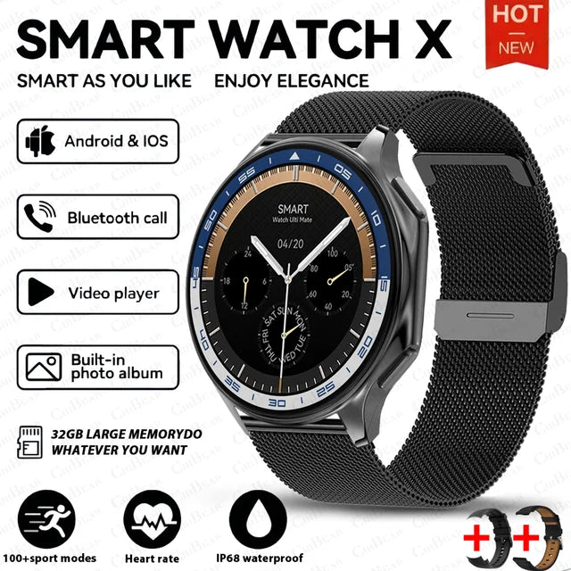 DT Watch X smartwatch with 4G large memory, local music and video playback, waterproof Bluetooth calling, smart phone - V.I.P Digital Presence