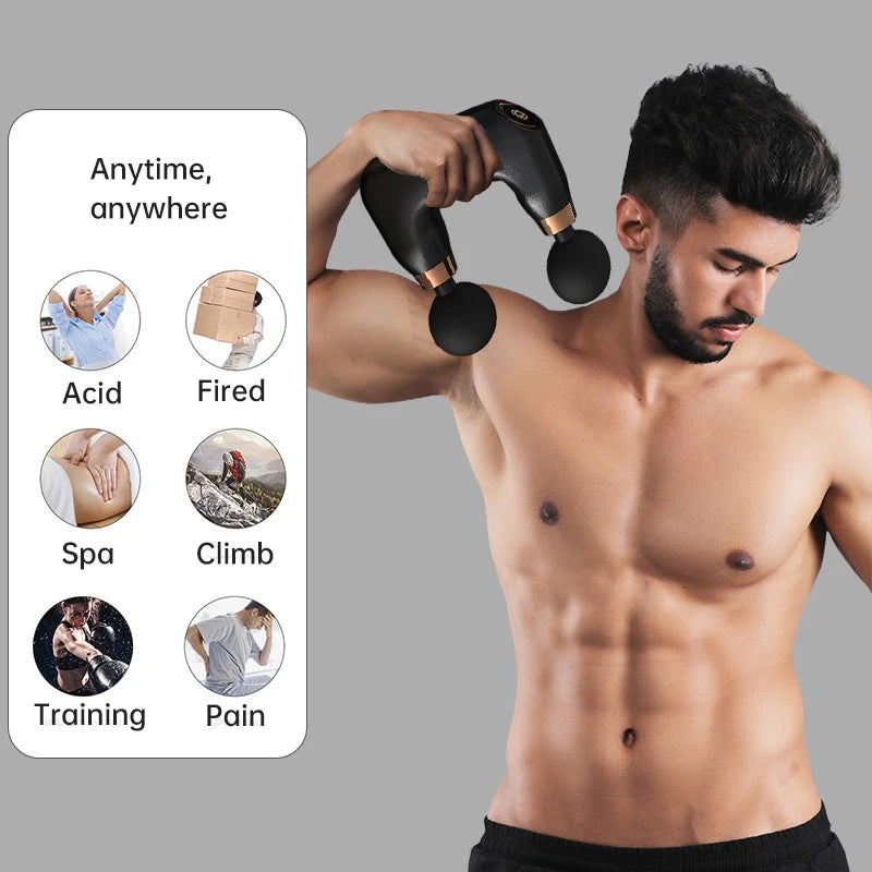 Muscle Massage Guns Double Head Fascia Gun Relax Gun Massage Gym Relaxation Treatments Body Massager Personal Massager Fitness - V.I.P Digital Presence