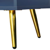 Modern Shoe Storage Bench with Hidden Storage and Upholstered Cushions for Bedside, Living Room and Entryway (Navy) - V.I.P Digital Presence