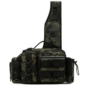 Men's Fishing Backpack: Equipped with bait box, equipment storage bag, pole holder, sling & shoulder bag design. - V.I.P Digital Presence