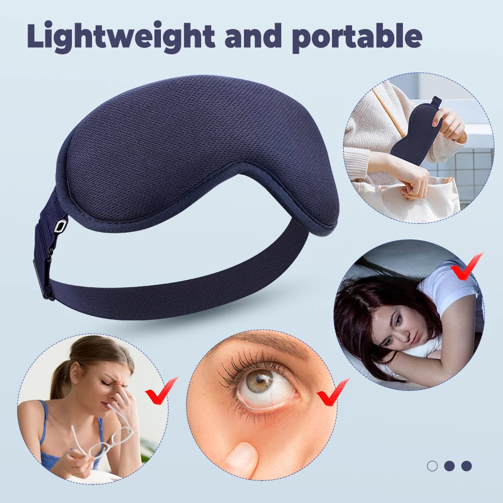 Electric Vibration Eye Massager Heated Eye Mask Wireless Relieve Eye Strain Dark Circles Dry Eye Fatigue Relief Sleeping Mask - V.I.P Digital Presence