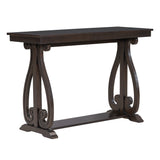 48-Inch Rustic Vintage Console Table --- Farmhouse Style Entryway Table with Open Shelf and Sturdy Construction  (Espresso) - V.I.P Digital Presence