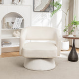 Swivel Barrel Chair, Velvet Accent Armchair 360 Degree Swivel Club Chair for Living Room Bedroom Reception Room - V.I.P Digital Presence