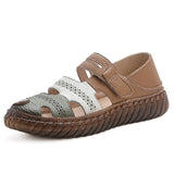 Cowhide mom sandals for women non slip cowhide sole soft sole genuine leather women's shoes flat bottom - V.I.P Digital Presence