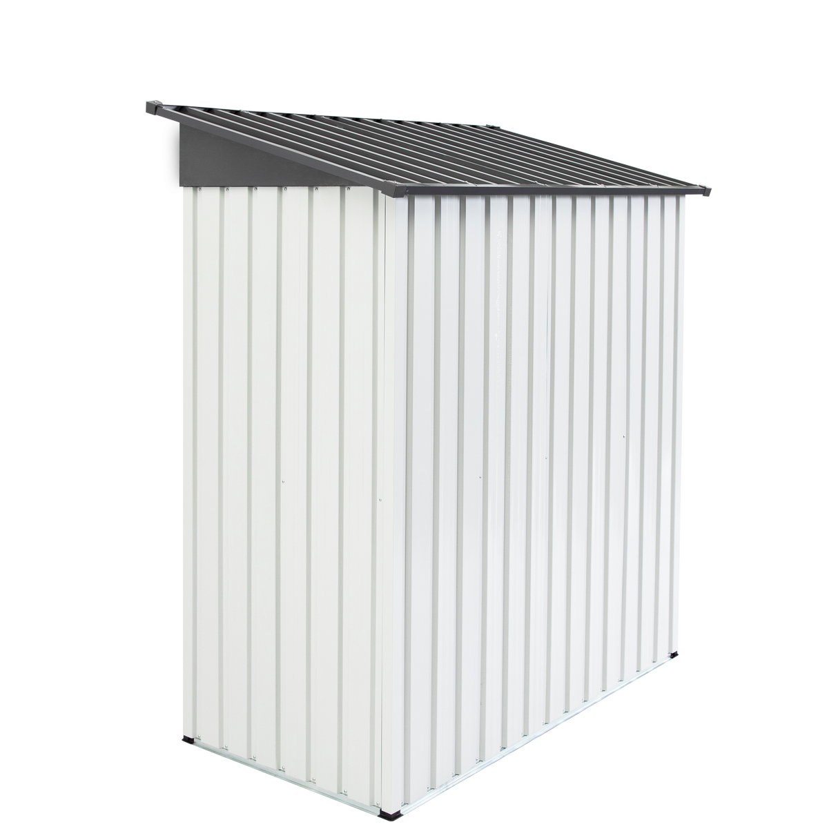 XWT016 Garden Metal Storage Lifter Shed Gray White 5x3x6ft outdoor storing tools Rainproof Hinge door version - V.I.P Digital Presence