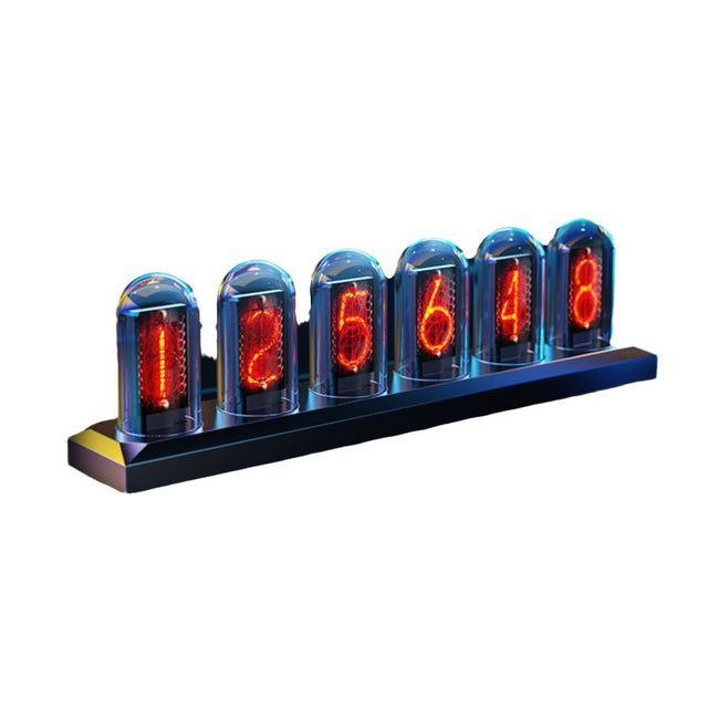 RGB aluminum alloy glow tube clock IPS computer desktop clock ornament Fate Stone Gate Cyberpunk - V.I.P Digital Presence