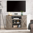 Farmhouse Classic Media TV Stand Antique Entertainment Console for TV up to 50" with Open and Closed Storage Space - V.I.P Digital Presence