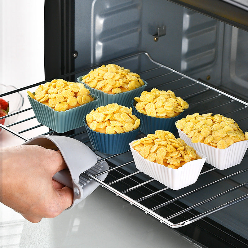 Silicone Muffin Cup Baking Square Round Square Thick Cake Mold Set cupcake - V.I.P Digital Presence