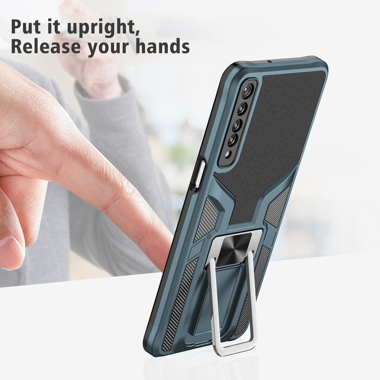 Adecuado para LGSTYLO7 Funda protectora para teléfono móvil LGSTYLO7 Funda magnética con soporte creativo para coche 
