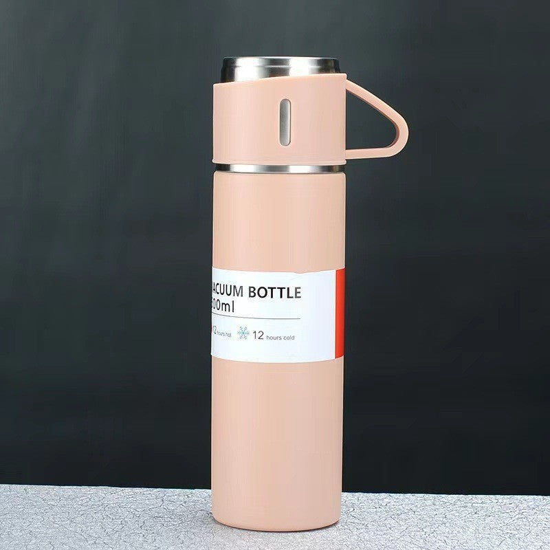 A cup of three-lid thermos cup portable fashion gift box set stainless steel cup - V.I.P Digital Presence