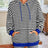 Loose casual striped hooded sweatshirt - V.I.P Digital Presence
