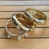 Fashionable pleated concave pearl bracelet with light luxury and metallic feel Bracelet wide face - V.I.P Digital Presence