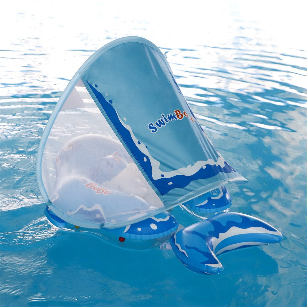 Swimbobo Baby Swimming Ring Lying Ring Children's Swimming Ring Armpit Ring Sunscreen Shade Shark - V.I.P Digital Presence