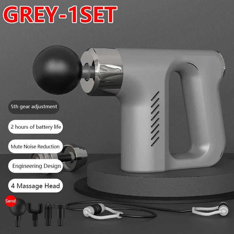 New Intelligent High Frequency Massage Gun Electric Deep Tissue Muscle Relaxation Fitness Body Massager Fascia Gun - V.I.P Digital Presence