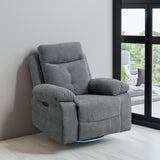 270 degree rotating electric recliner speaker with LED light, USB+C charging port, extendable foot pedal, adjustable backrest - V.I.P Digital Presence