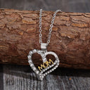 Alloy Inlaid Zircon Heart Pendant Necklace - V.I.P Digital Presence