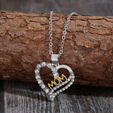 Alloy Inlaid Zircon Heart Pendant Necklace - V.I.P Digital Presence