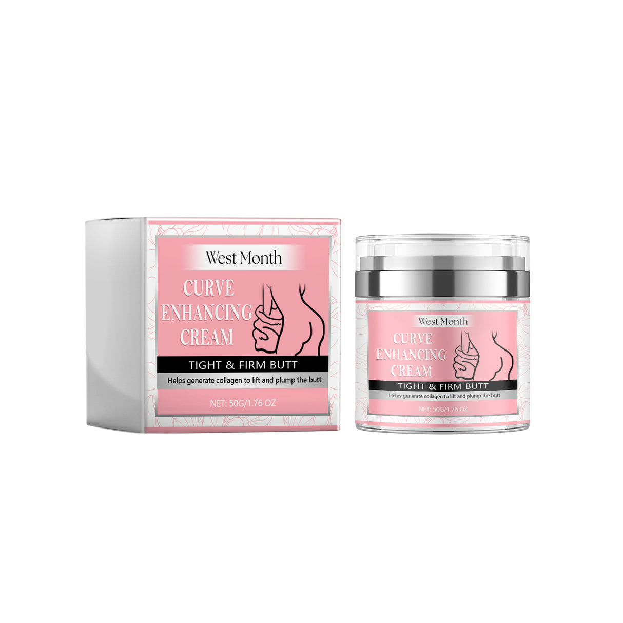 Crema realzadora de curvas, que esculpe las caderas y reafirma las curvas del cuerpo.