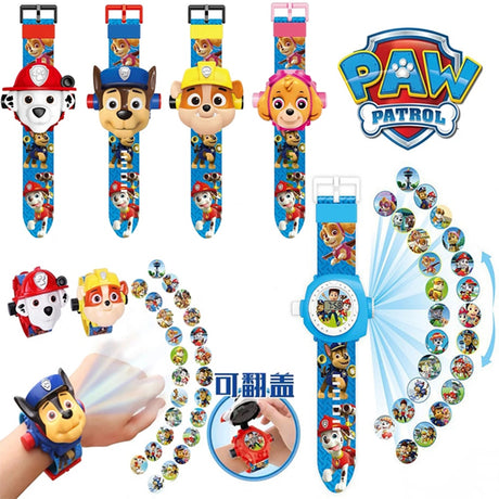 Paw Patrol Toys 3D Projection Digital Watch Dog Puppy Patrulla Canina Anime Action Figures Model Toy Marshall Chase Kid Gift Set - V.I.P Digital Presence
