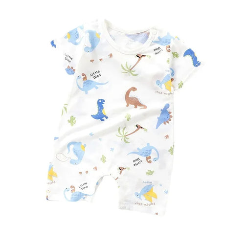 Cotton Newborn Baby Cartoon Short Sleeve Knitted Romper Boy Girl Summer Clothes Bebe Thin Pajamas One Pieces Bodysuit 0-24M - V.I.P Digital Presence