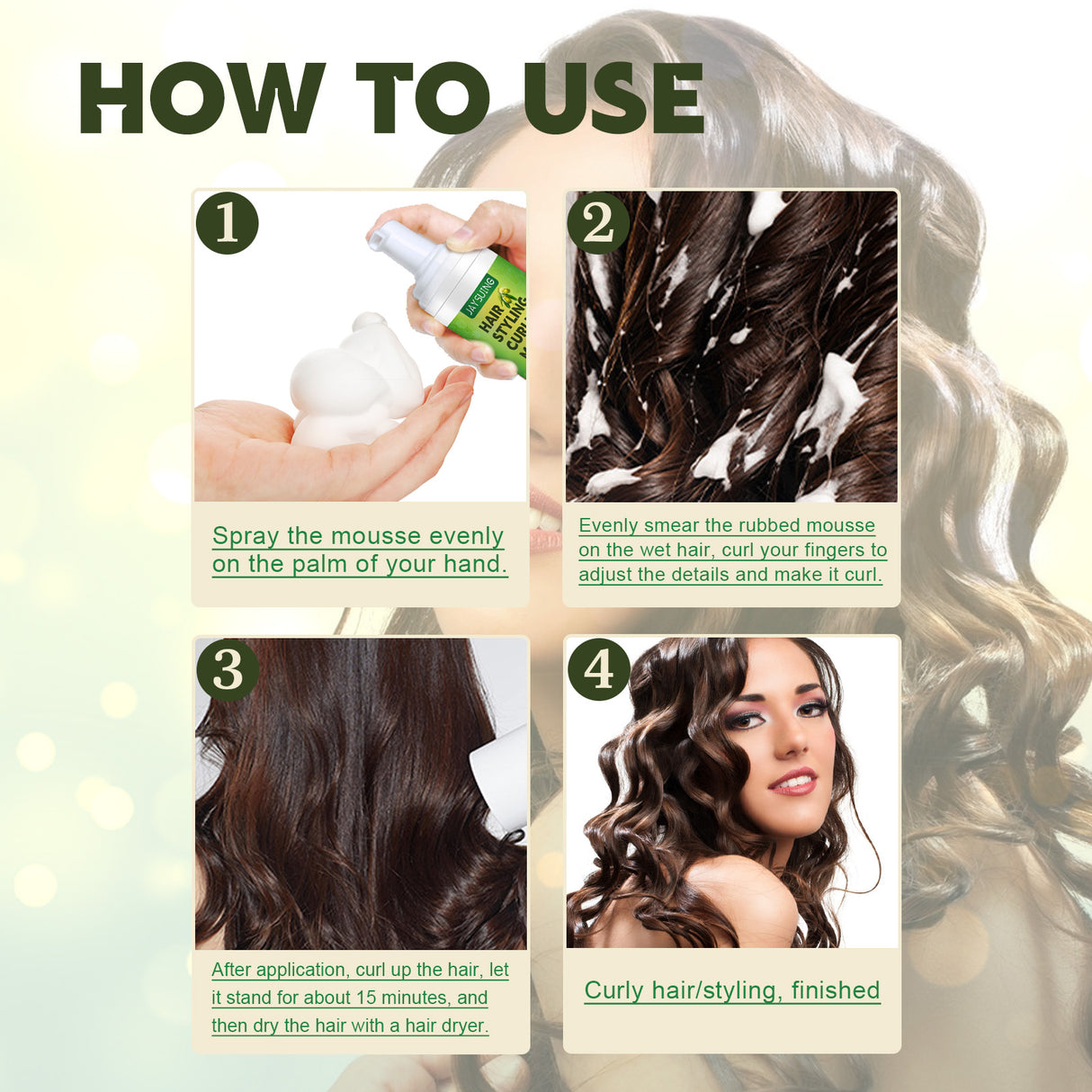 Fluffy Curl Styling Mousse, Anti-Frizz Curl Moisturizing Treatment Foam Styling Mousse - V.I.P Digital Presence