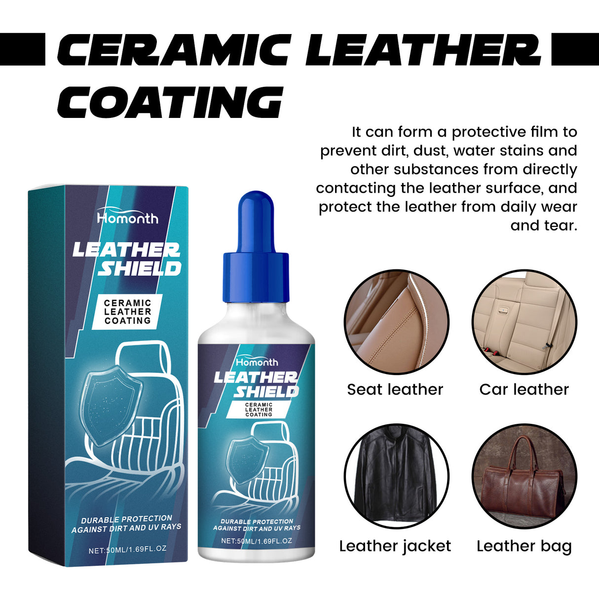 Ceramic Leather Coating, Automotive Interior Seat Leather Protection Refurbished Bright Curing Coating Liquid - V.I.P Digital Presence