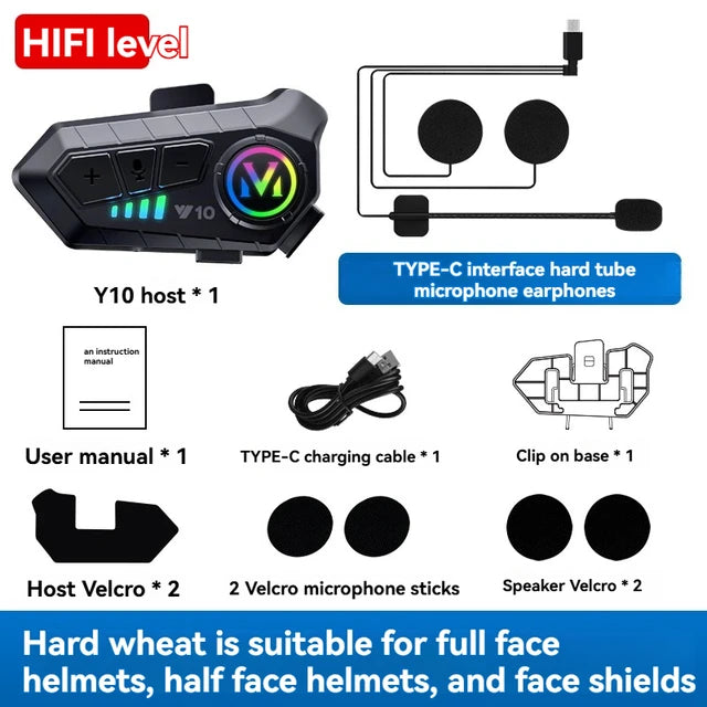 Helmet Bluetooth Earphones Motorcycle Built in External Full Helmet Riding Delivery Half Helmet Special Rider Waterproof - V.I.P Digital Presence